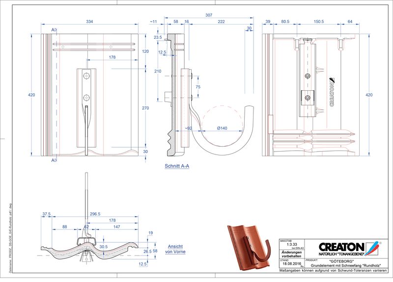 Product CAD file GÖTEBORG basiselement Rundholz
