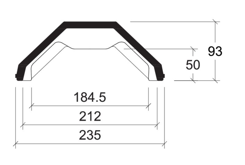 Drawing ridge and hip tile product range PG-Firstziegel