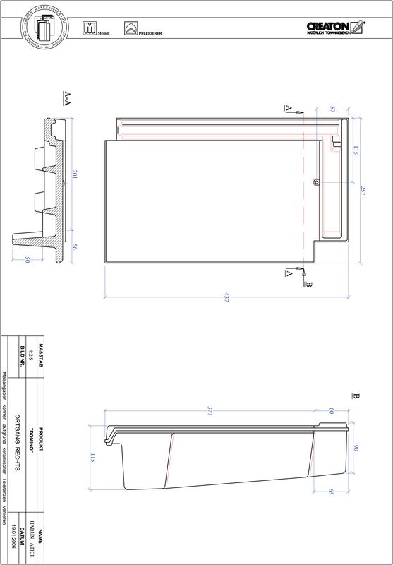 Product CAD file DOMINO gevelpan rechts OGR