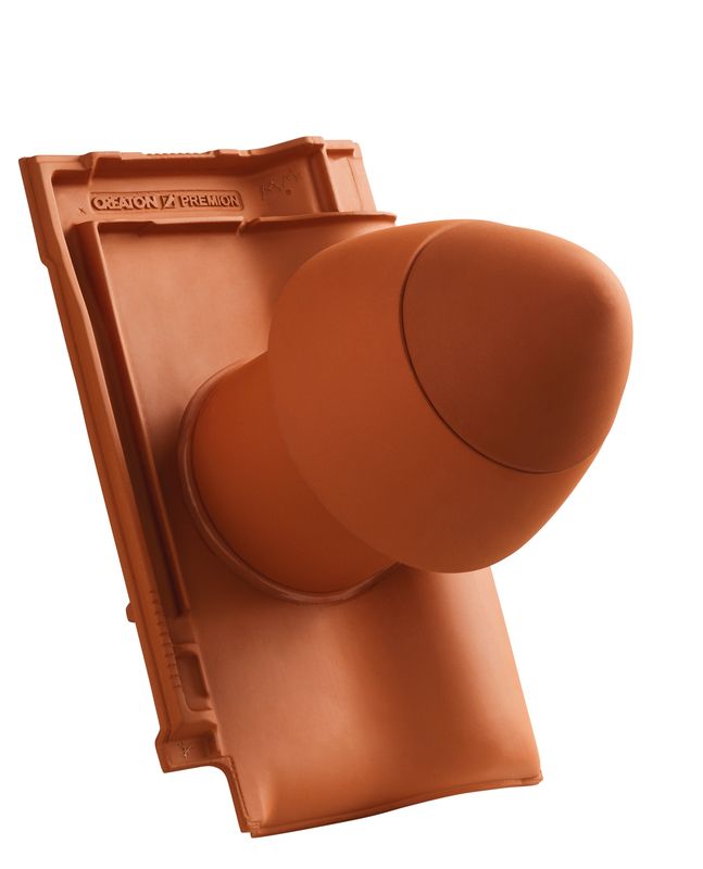 PRE SIGNUM keramische doorvoerpan DN 125 mm met afneembare kap, incl. Universele adapter en flexibel kanaal