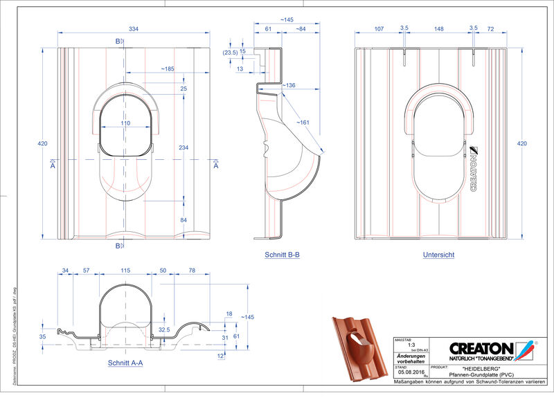 Product CAD file HEIDELBERG accessoires Grundplatte-PVC