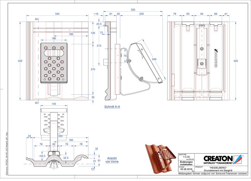 Product CAD file HEIDELBERG basiselement Steigtritt