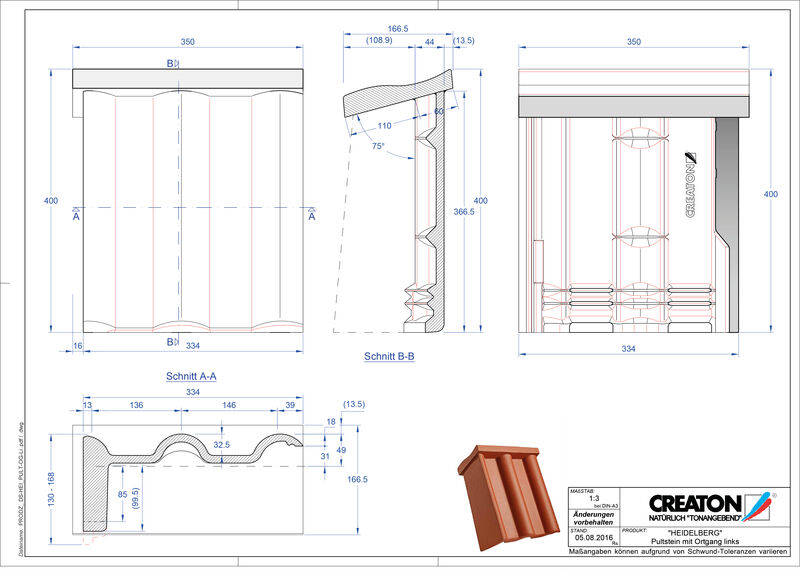 Product CAD file HEIDELBERG chaperonpan gevelpan links beton PultOGL