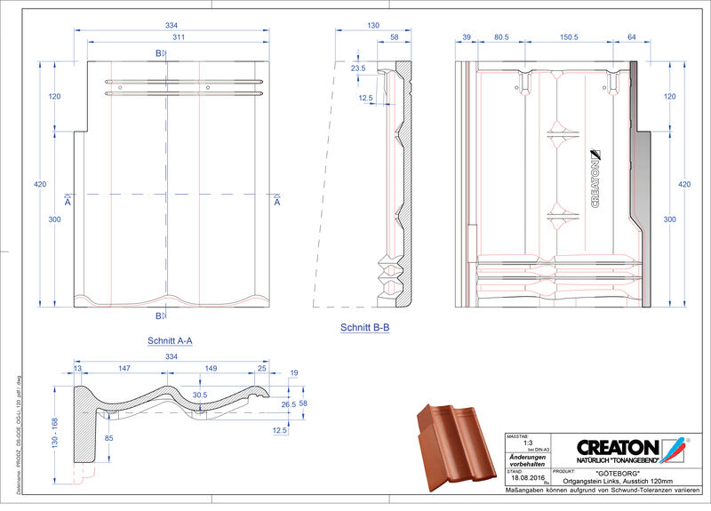 Product CAD file GÖTEBORG chaperonpan gevelpan links beton PultOGL-120