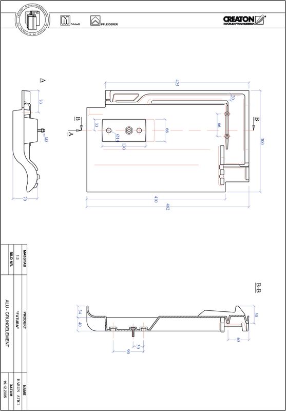 Product CAD file FUTURA base, aluminium GRUNDALU