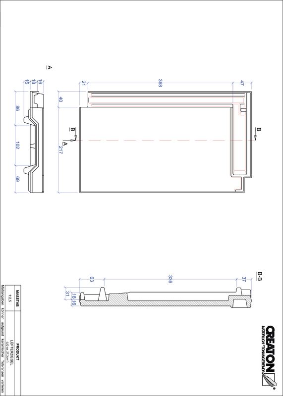 Product CAD file DOMINO ventilatiepan LUEFTZ