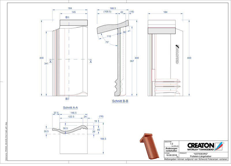 Product CAD file GÖTEBORG chaperonpan beton Pult-halb