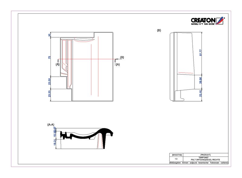 Product CAD file SINFONIE shedgevelpan rechts PULTOGR