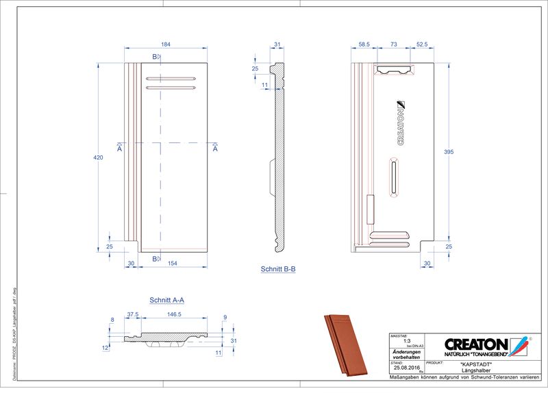 Product CAD file KAPSTADT halve pan Laengshalber