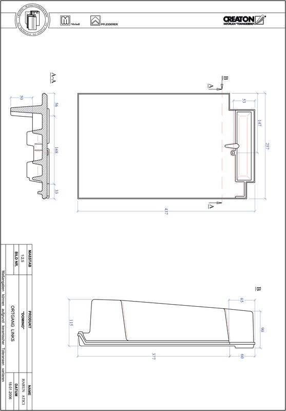 Product CAD file DOMINO gevelpan links OGL