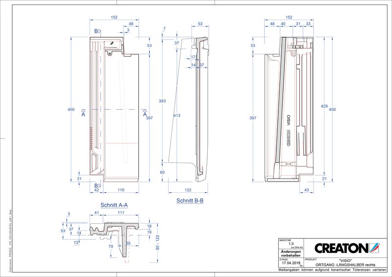 Product CAD file VISIO half verge tile right LHOGR