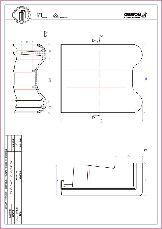 Product CAD file PREMION shed/chaperongevelpan links PULTOGL