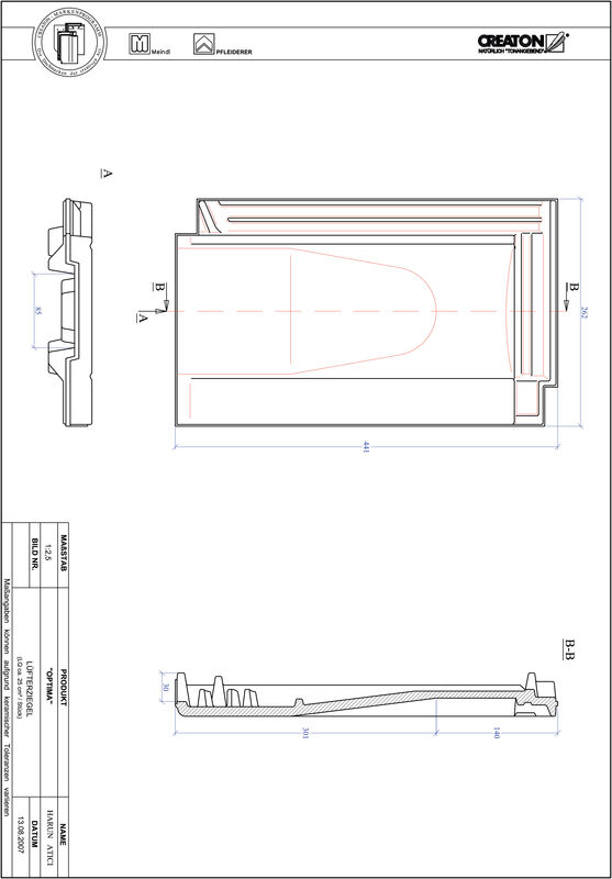 Product CAD file TERRA OPTIMA ventilating tile LUEFTZ