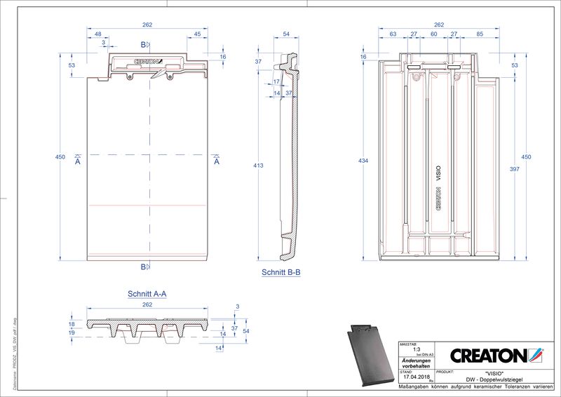 Product CAD file VISIO double roll tile DWZ