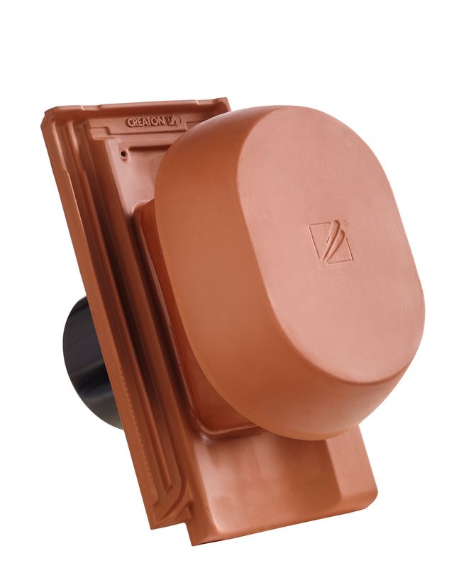 OPT SIGNUM ceramic vapour vent DN 160 mm, incl. sub-roof connection adapter
