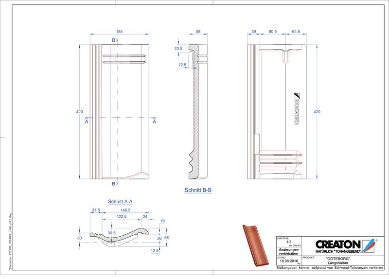 Product CAD file GÖTEBORG halve pan Laengshalber