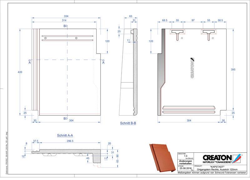 Product CAD file KAPSTADT gevelpan rechts OGR-120