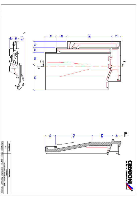 Product CAD file SINFONIE ventilatiepan LUEFTZ